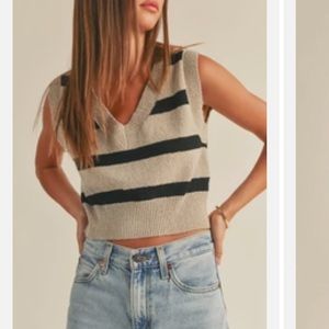 Miou muse striped vest